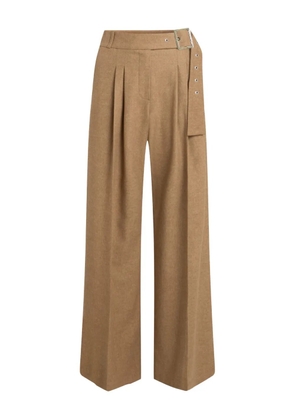 Karl Lagerfeld pleated wide-leg trousers - Neutrals