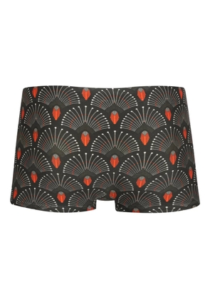 Lygia & Nanny geometric-print swimming trunks - Brown