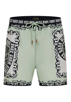Camilla Printed mid length board short - Green