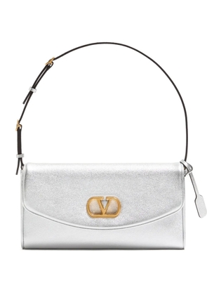Valentino Garavani small DeVain logo shoulder bag - Silver