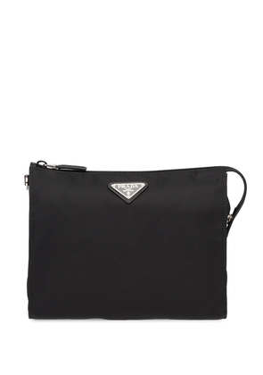 Prada Re-Nylon and Saffiano leather pouch - Black