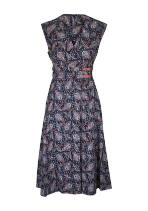 Veronica Beard Nilsen paisley-print midi dress - Black