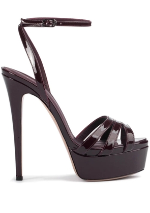Le Silla 140mm Lola patent-leather sandals - Red