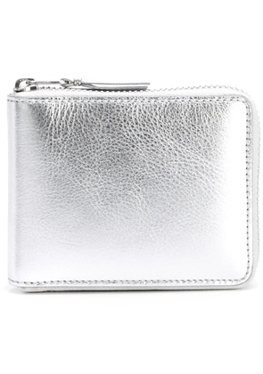 Comme Des Garçons Wallet metallic zip wallet