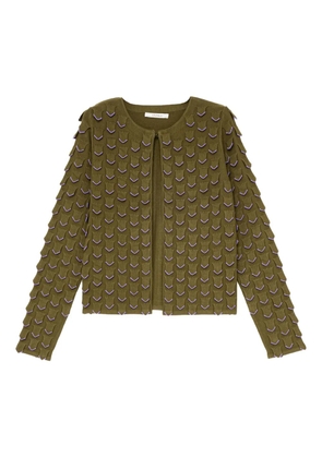 MALIPARMI textured embellished cardigan - Green