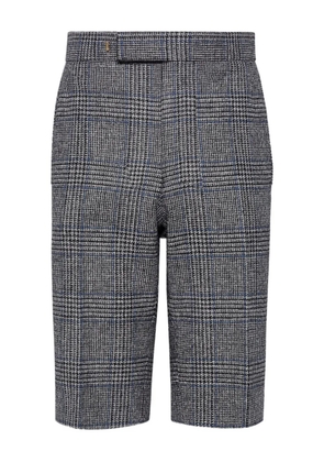 Thom Browne Prince of Wales-check Hunting tweed shorts - Grey