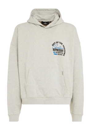 Represent logo-print hoodie - Grey