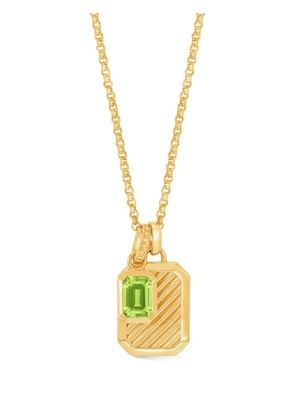 DOWER AND HALL Peridot Octagon Humbug necklace - Gold