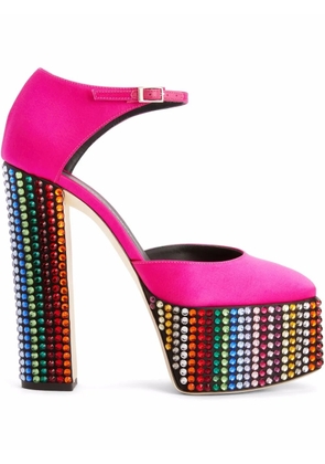 Giuseppe Zanotti Bebe Strass studded platform sandals - Pink