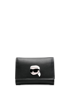 Karl Lagerfeld Ikon leather wallet - Black