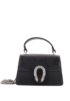 Gucci Pre-Owned Dionysus Top Handle Bag Leather with Crystals Mini satchel - Black