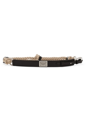 Dolce & Gabbana logo-plaque leather belt - Brown