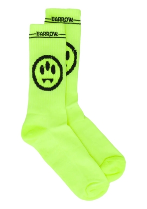 BARROW smile-jacquard socks - Yellow