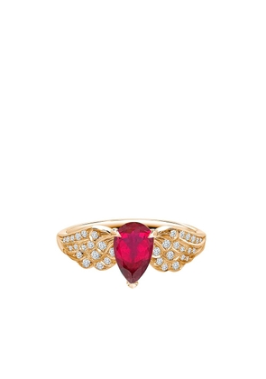 Pragnell 18kt rose gold diamond ruby Tiara ring