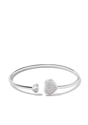 Chopard 18kt white gold Happy Hearts diamond bangle - Silver