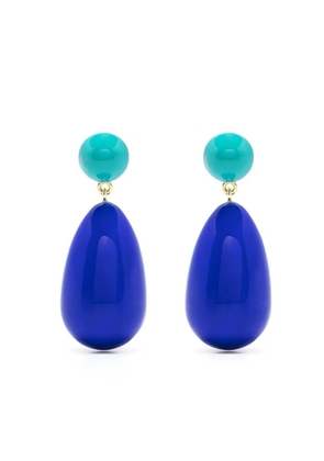 Eshvi two-tone drop earrings - Blue