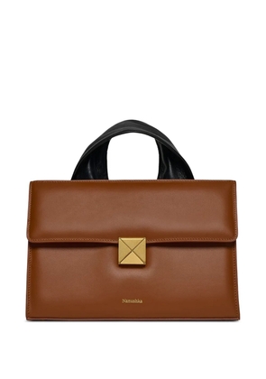 Nanushka logo-stamp tote bag - Brown