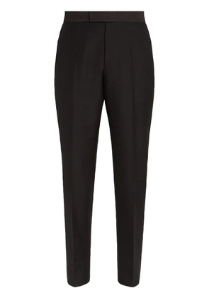 Zegna wool-mohair tailored trousers - Black
