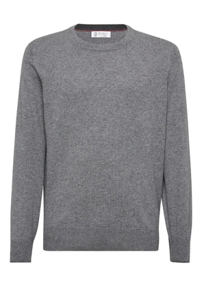 Brunello Cucinelli crew-neck cashmere jumper - Grey