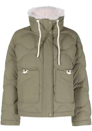 Yves Salomon high-neck quilted jacket - Green