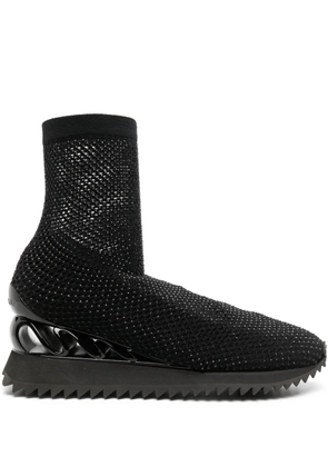 Le Silla Gilda crystal-embellished high-top sneakers - Black