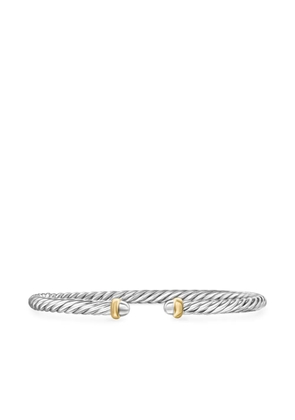 David Yurman 14kt yellow gold and sterling silver Cable Flex bracelet (4mm)