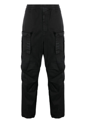 Stone Island Compass-patch cotton cargo trousers - Black