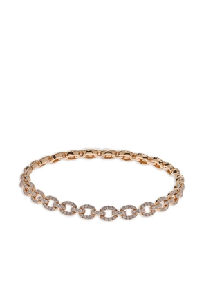 Jewels Aficionado 18K rose gold diamond link bracelet - Pink