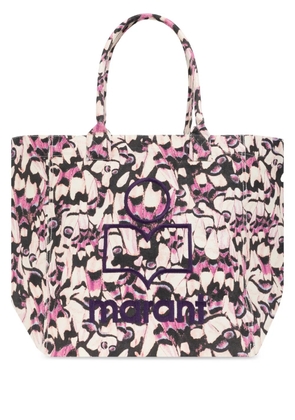 ISABEL MARANT patterned canvas tote bag - Pink