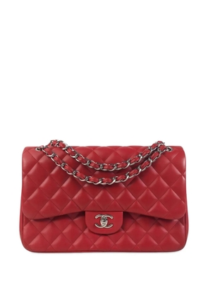 CHANEL Pre-Owned 2012-2013 Jumbo Classic Lambskin Double Flap shoulder bag - Red