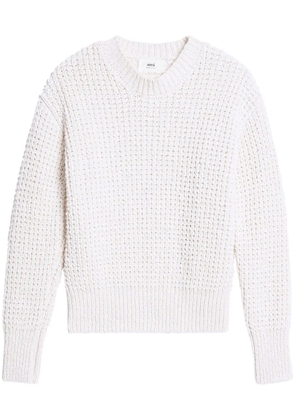 AMI Paris crew-neck knit jumper - White
