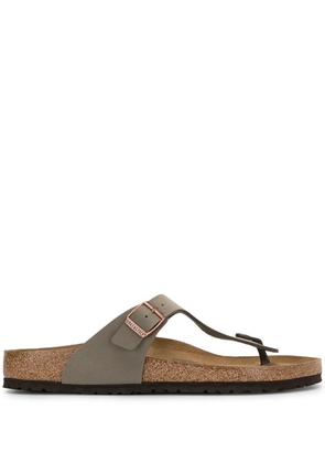 Birkenstock flat thong flip flop sandals - Brown