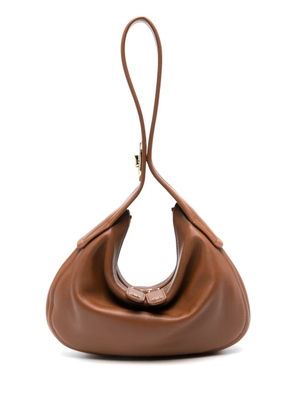 Valentino Garavani VLogo leather shoulder bag - Brown