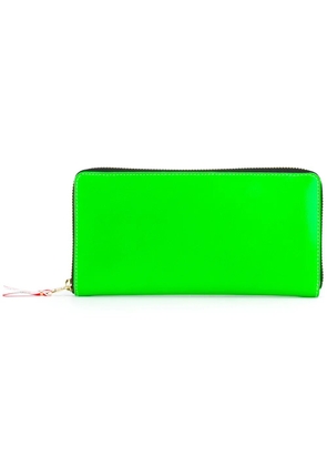 Comme Des Garçons Wallet panel zip wallet - Green