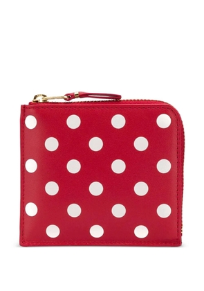 Comme Des Garçons Wallet polka-dot L-zip wallet - Red