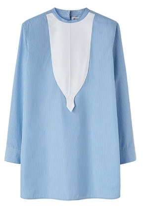 Jil Sander striped cotton blouse - Blue