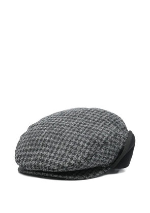 Open YY Harris-Tweed foldable ear-flaps biker hat - Grey