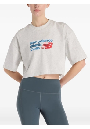 New Balance logo-detail T-shirt - Grey