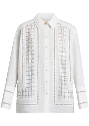 Aje cutwork-detail cotton shirt - White