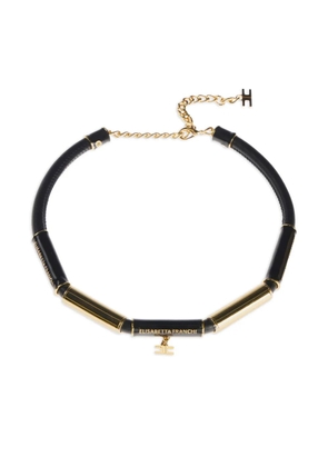 Elisabetta Franchi tubular necklace - Black