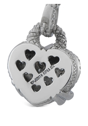 Judith Ripka diamond heart-pendant necklace - Silver