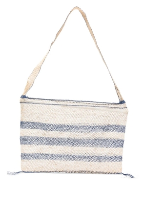 SLO_HAND_MADE striped tote bag - Neutrals