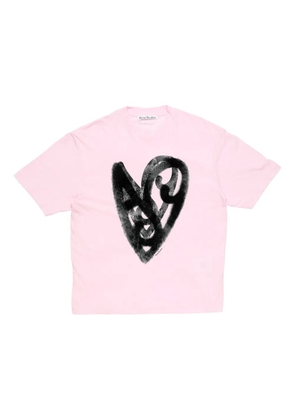 Acne Studios heart-print T-shirt - Pink