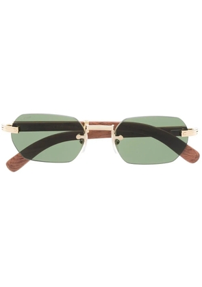 Cartier Eyewear tinted geometric-frame sunglasses - Gold