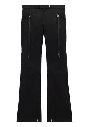 Courrèges Racer flared cotton trousers - Black