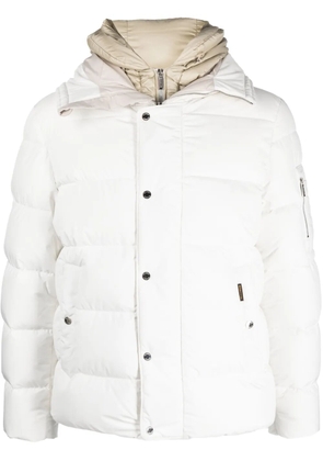 Moorer layered padded jacket - White