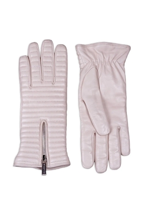 Moorer Guanto quilted zip-fastening gloves - Pink