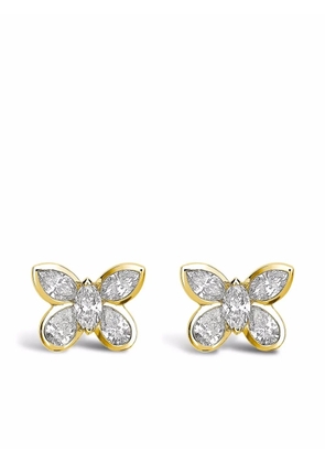 Pragnell 18kt yellow gold Butterfly diamond stud earrings