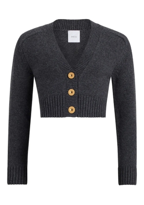Patou elbow-patch button cardigan - Grey