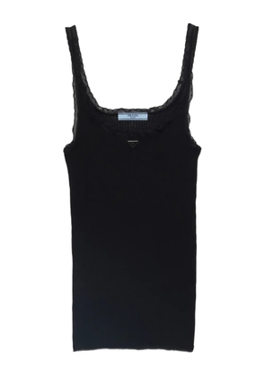 Prada ribbed cotton top - Black